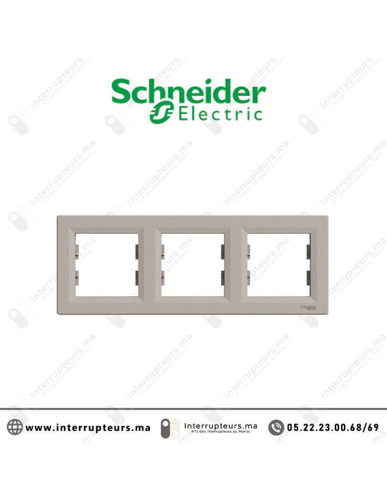 Plaque 3P Schneider Asfora bronze EPH5800369 Casablanca Maroc