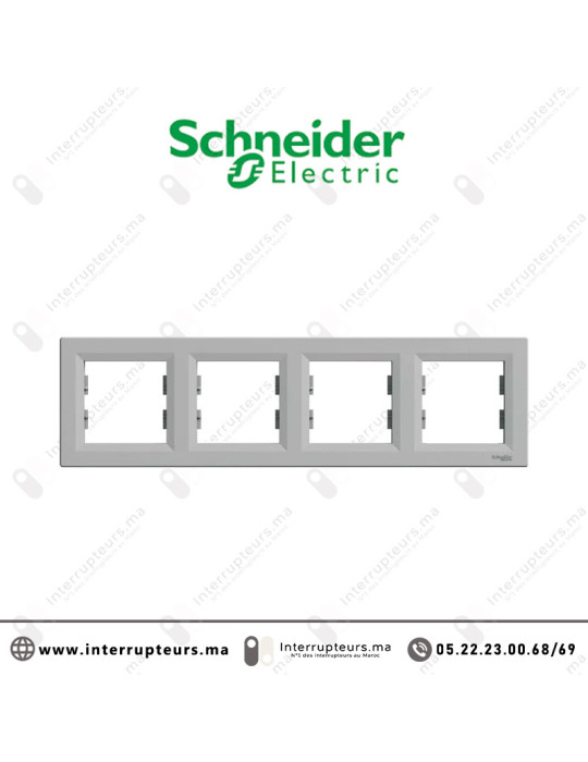 Plaque 4P Schneider Asfora aluminium EPH5800461 Casablanca Maroc