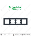 Plaque 4P Schneider Asfora anthracite EPH5800471 Casablanca Maroc