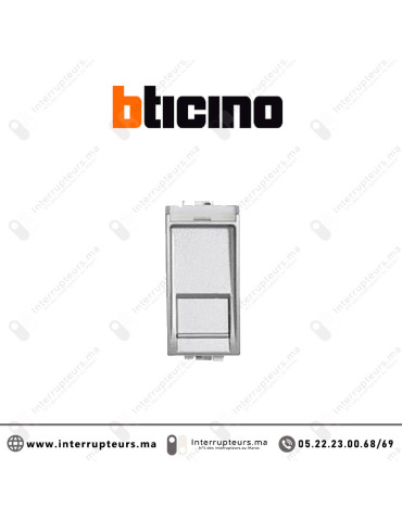 Prise RJ45 CAT6 BTICINO LivingLight gris NT4279C6 Casablanca Maroc