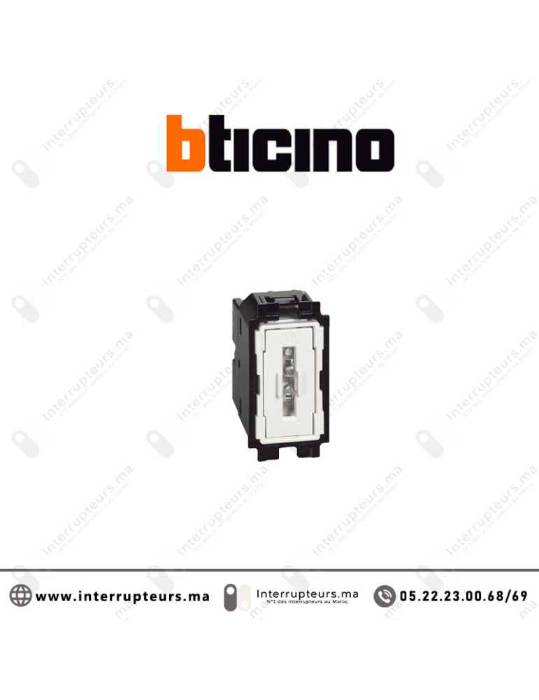 Interrupteur Va et Vient 1M à vis BTICINO Living Now BTK4003