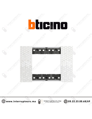 Plaque BTICINO Living Now 3 modules Pixel BTKA4803MW Casablanca Maroc