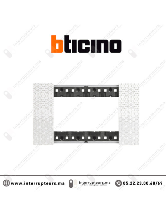 Plaque BTICINO Living Now 4 modules Pixel BTKA4804MW Casablanca Maroc