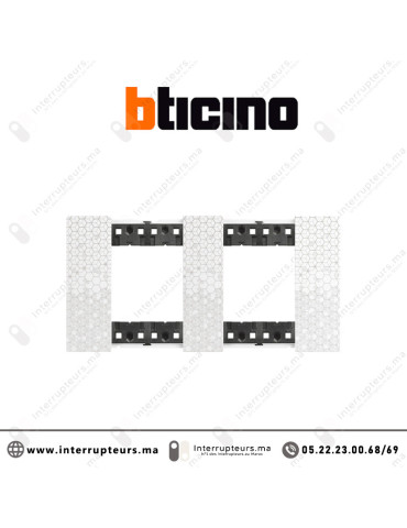 Plaque BTICINO Living Now 2x2 modules Pixel BTKA4802M2MW Casablanca Maroc