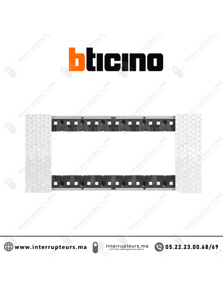 Plaque BTICINO Living Now 6 modules Pixel BTKA4806MW Casablanca Maroc