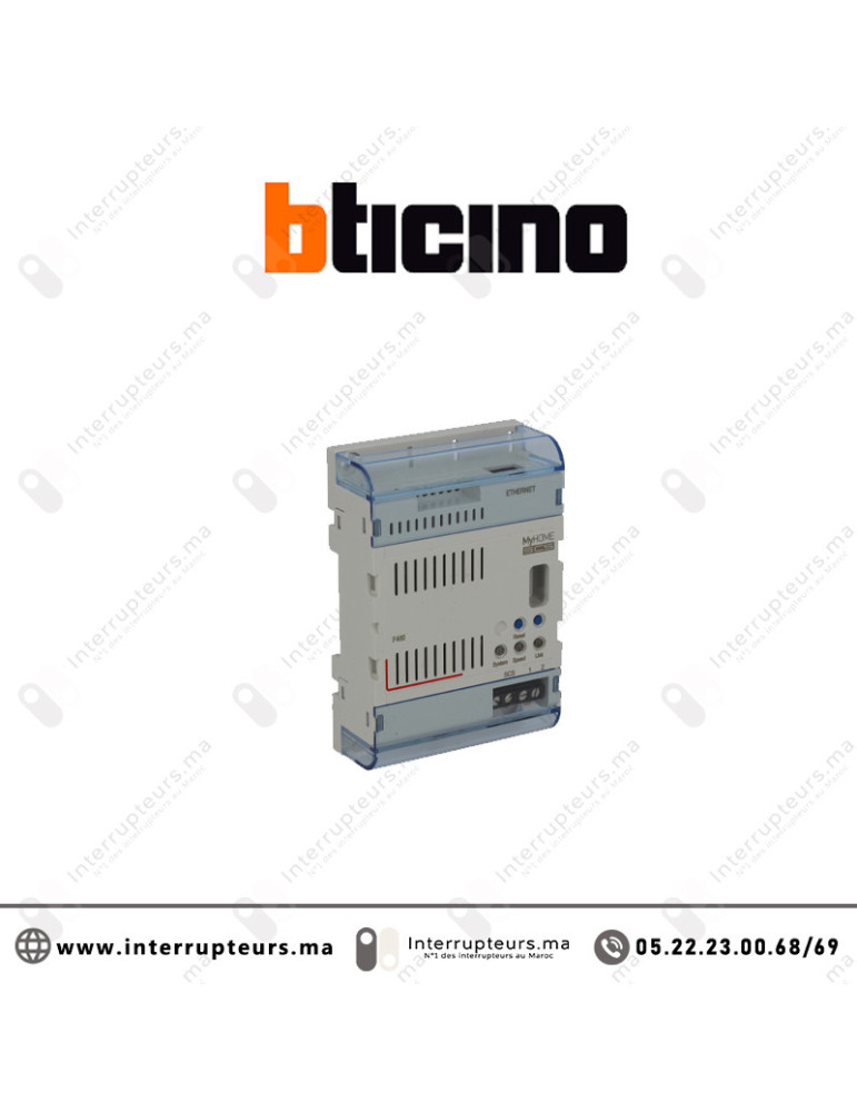 Passerelle de programmation BTICINO modulaire MyHOME BTF460 | Interrupteurs Maroc