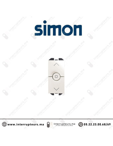 Interrupteur Simon 270 volet roulant étroit blanc 20001333-090 Casablanca Mraoc
