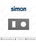 Cadre Simon 270 Minima 2 modules 1M étroit + prise 2P+T CLEAN Titane 27191620-096 Casablanca Maroc