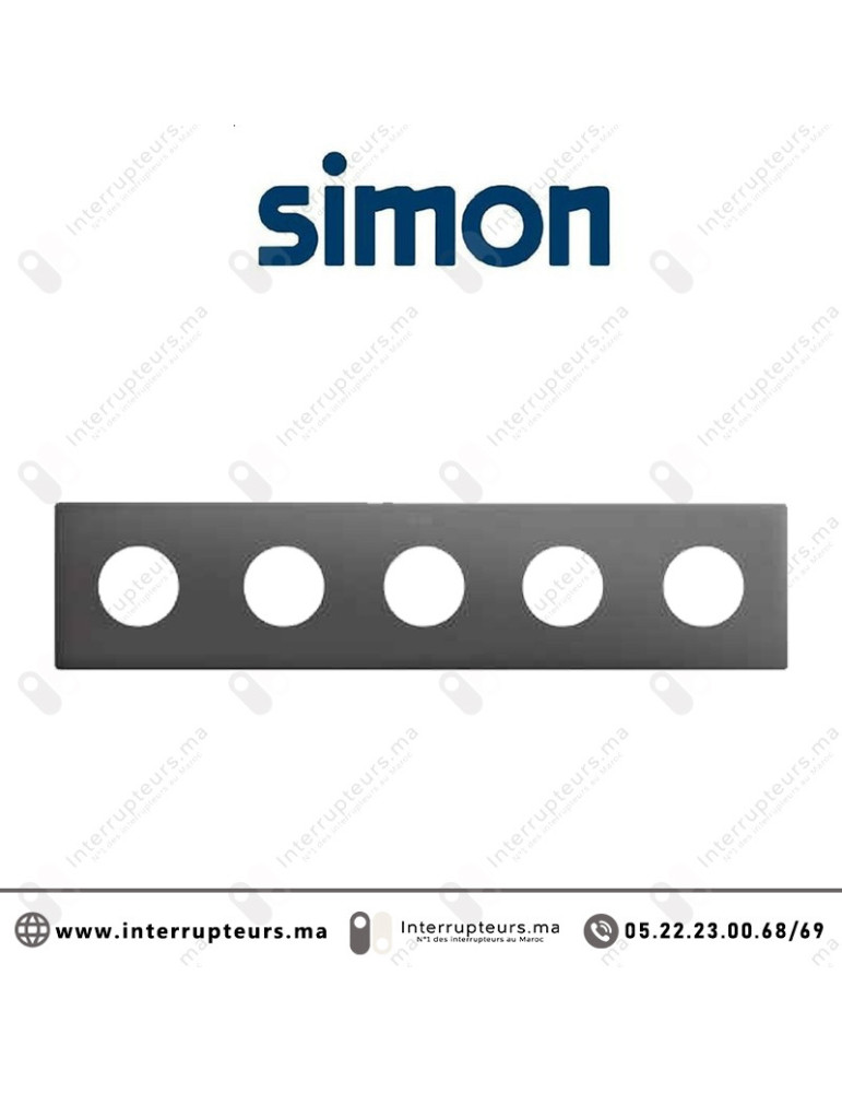 Cadre Simon 270 Minima 5 modules 2P+T CLEAN Titane 27110650-096 Casablanca Maroc
