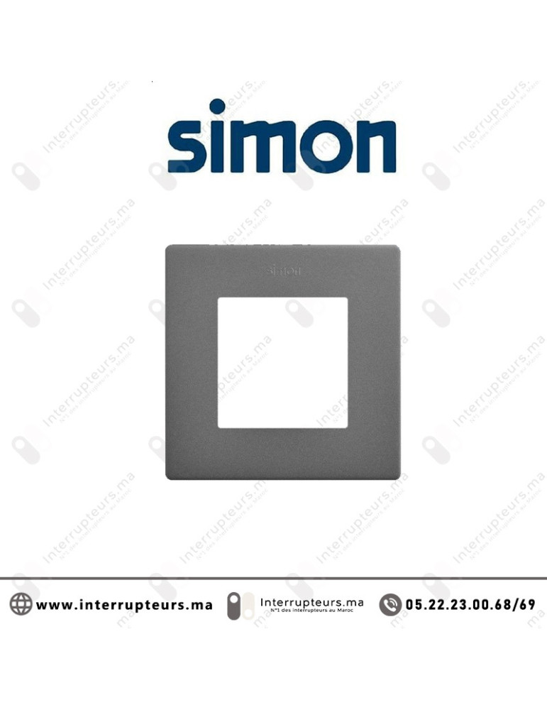 Cadre Simon 270 1 module Icon Titane 27000610-096 Casablanca Maroc