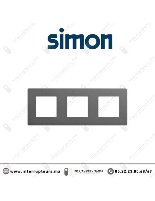 Cadre Simon 270 3 modules Icon Titane 27000630-096 Casablanca Maroc