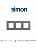 Cadre Simon 270 3 modules Icon Titane 27000630-096 Casablanca Maroc