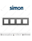 Cadre Simon 270 4 modules Icon Titane 27000640-096 Casablanca Maroc
