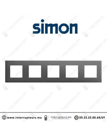Cadre Simon 270 5 modules Icon Titane 27000650-096 Casablanca Maroc