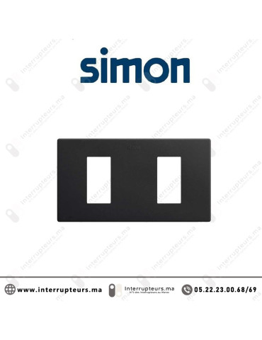 Cadre Simon 270 Minima 2 modules Noir mat 27101620-098 Casablanca Maroc