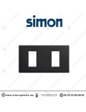 Cadre Simon 270 Minima 2 modules Noir mat 27101620-098 Casablanca Maroc