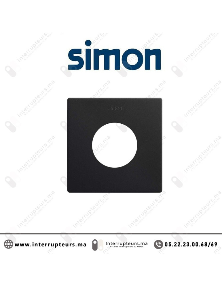 Cadre Simon 270 Minima 1M 2P+T Noir mat 27110610-098 | Interrupteurs Maroc