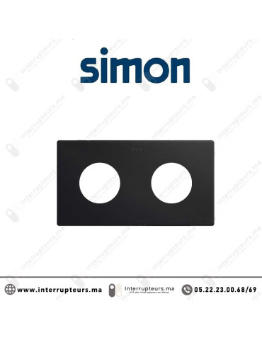 Cadre Simon 270 Minima 2 modules 2P+T Noir mat 27110620-098 Casablanca Maroc