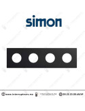 Cadre Simon 270 Minima 4 modules 2P+T CLEAN Noir mat 27110640-098 Casablanca Maroc