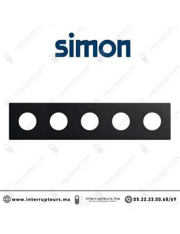 Cadre Simon 270 Minima 5 modules 2P+T CLEAN noir mat 27110650-098 Casablanca Maroc