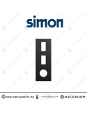 Cadre Simon 270 Minima 2 modules 2M étroit verticale + prise 2P+T CLEAN Noir mat 27192630-098 Casablanca Maroc