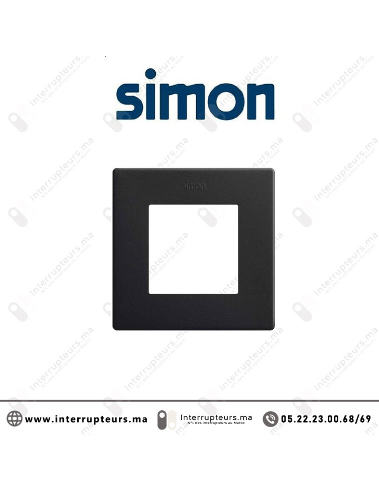 Cadre Simon 270 1 module Icon Noir mat 27000610-098 Casablanca Maroc