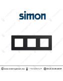 Cadre Simon 270 3 module Icon Noir mat 27000630-098 Casablanca Maroc