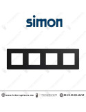 Cadre Simon 270 4 modules Icon Noir mat 27000640-098 Casablanca Maroc