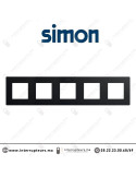 Cadre Simon 270 5 modules Icon Noir mat 27000650-098 Casablanca Maroc