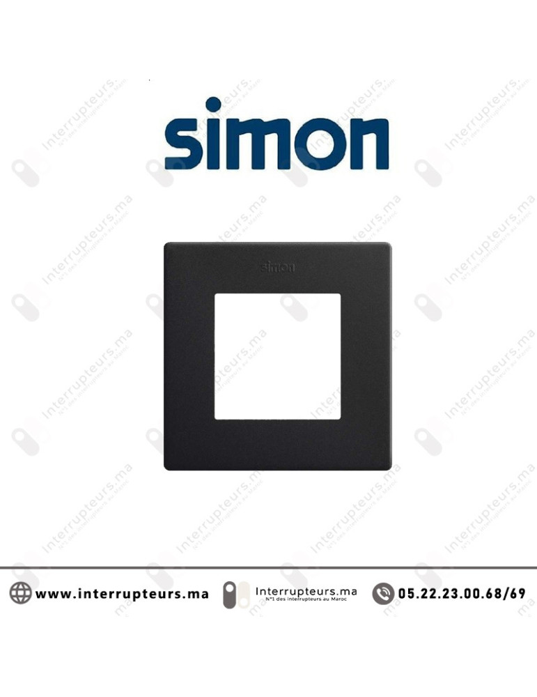Cadre Simon 270 1 module IP44 noir mat 27192610-098 Casablanca Maroc