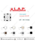Interrupteur inverseur ON-OFF blanc LAP Millenium 10939BL1 Casablanca Maroc