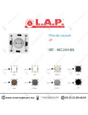 Prise de courant 2P blanc LAP Millenium 20918BL1 Casablanca Maroc