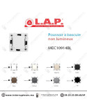 Poussoir à bascule non lumineux LAP Millenium blanc 10914BL1 Casablanca Maroc