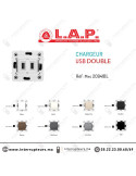 Chargeur USB double LAP Millenium Blanc 20942BL1 Casablanca Maroc