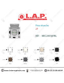 Prise étanche 2P blanc LAP Millenium 20918IPBL1 Casablanca Maroc