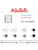 Interrupteur permutateur blanc LAP Millenium 10940BL1 Casablanca Maroc