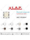 Poussoir à bascule lumineux LAP Millenium Marfil LAP10928MRF2 Casablanca Maroc