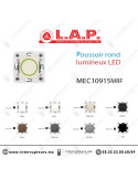 Poussoir rond lumineux LAP Millenium Marfil 10915MRF2 Casablanca Maroc