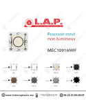 Poussoir rond non lumineux LAP Millenium Marifl 10916MRF2 Casablanca Maroc
