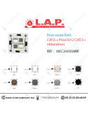 Prise mixte RJ45 CAT.6+Prise RJ12 CAT.3 obturateurs LAP Millenium Marfil 20935MRF Casablanca Maroc