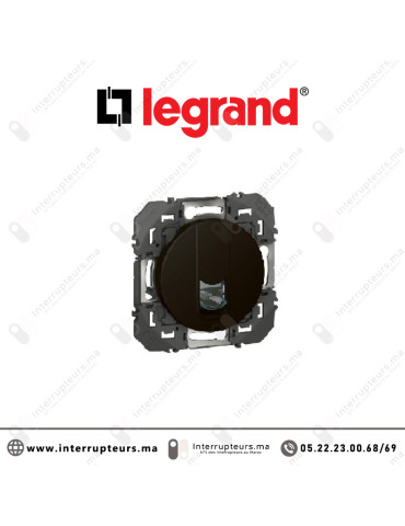 Prise Legrand Dooxie blindée RJ45 CAT6 STP  Noir mat 600575A Casablanca Maroc