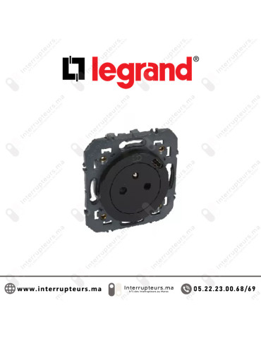 Prise 2P+T Legrand Dooxie Surface avec chargeur USB Type-C  Noir mat 600541 Casablanca Maroc