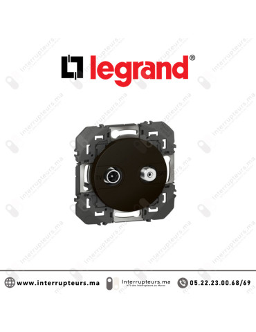 Prise TV-SAT Legrand Dooxie étoile blindée Noir mat 600556 Casablanca Maroc