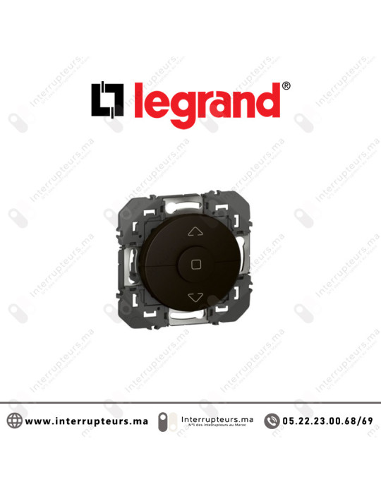 Poussoir Legrand Dooxie volets roulants Noir mat 600222 Casablanca Maroc