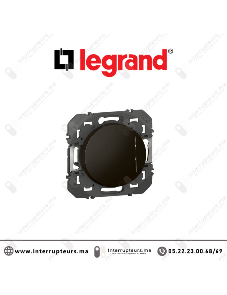 Interrupteur Legrand Dooxie va et vient luminaire Noir mat 095262 Casablanca Maroc