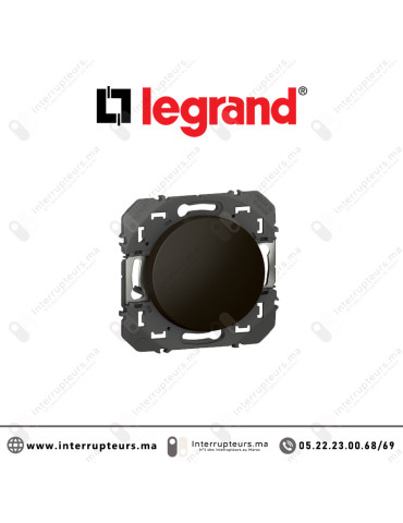 Poussoir simple Legrand Dooxie Noir mat 600204 Casablanca Maroc