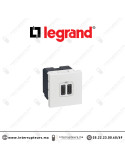 Prise chargeur 2xUSB Type-C Legrand Mosaic 2M Blanc 077590 Casablanca Maroc