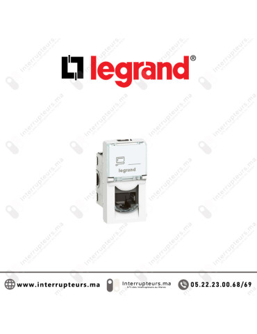 Prise RJ45 CAT6 UTP Legrand Mosaic 1M Blanc 076561 Casablanca Maroc