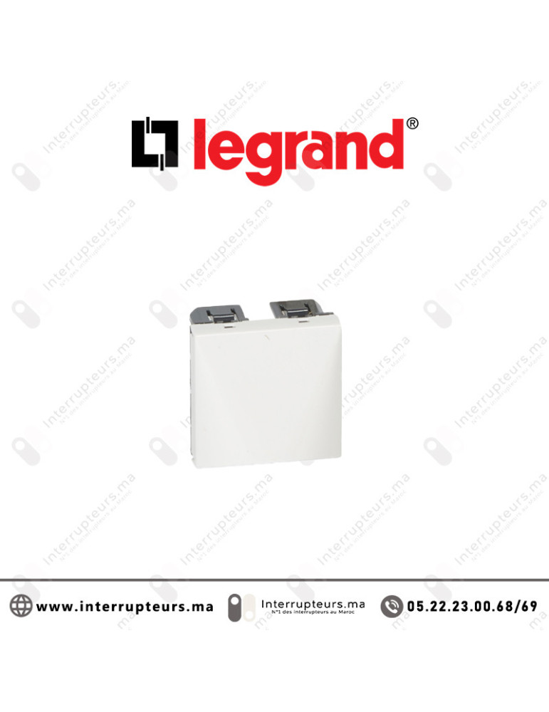 Sortie de câble 2M Legrand Mosaic Blanc 277550L Casablanca Maroc