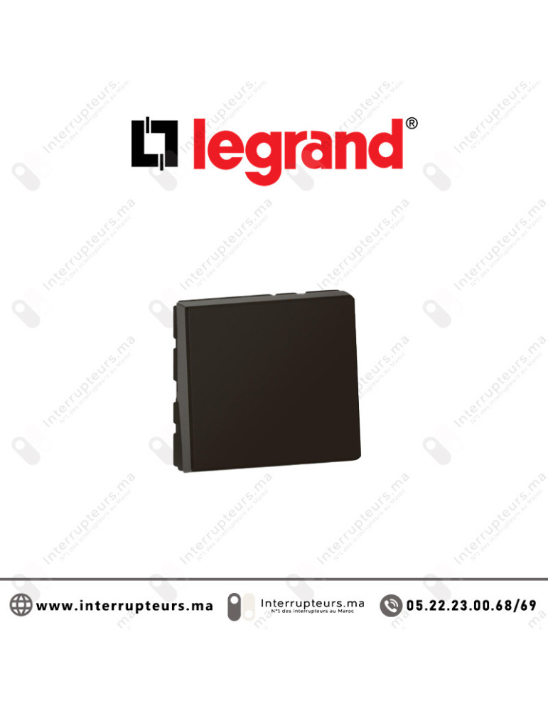 Interrupteur va & vient Legrand Mosaic 2M Noir 079111L Casablanca Maroc